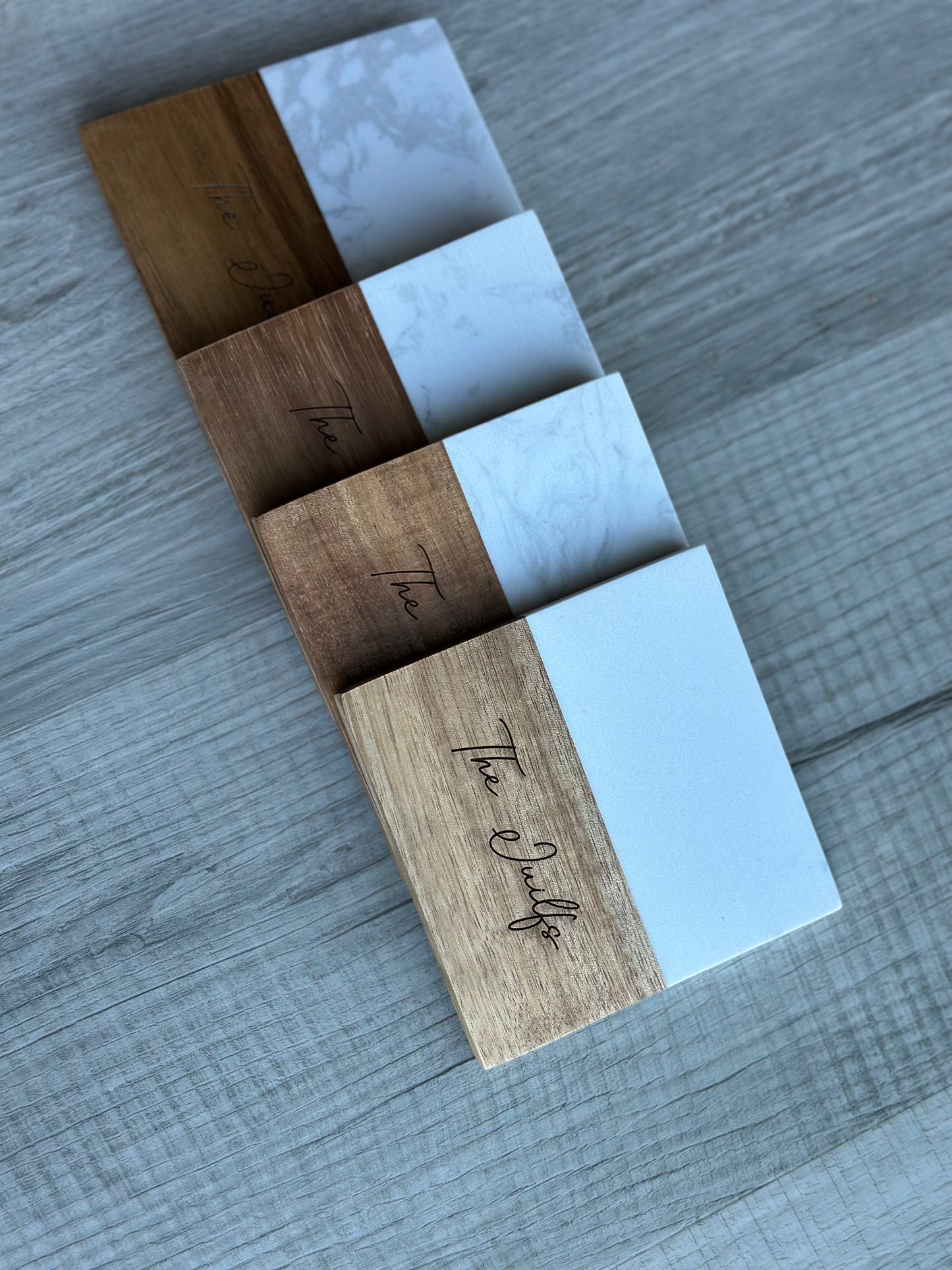 Marble Acacia Coasters