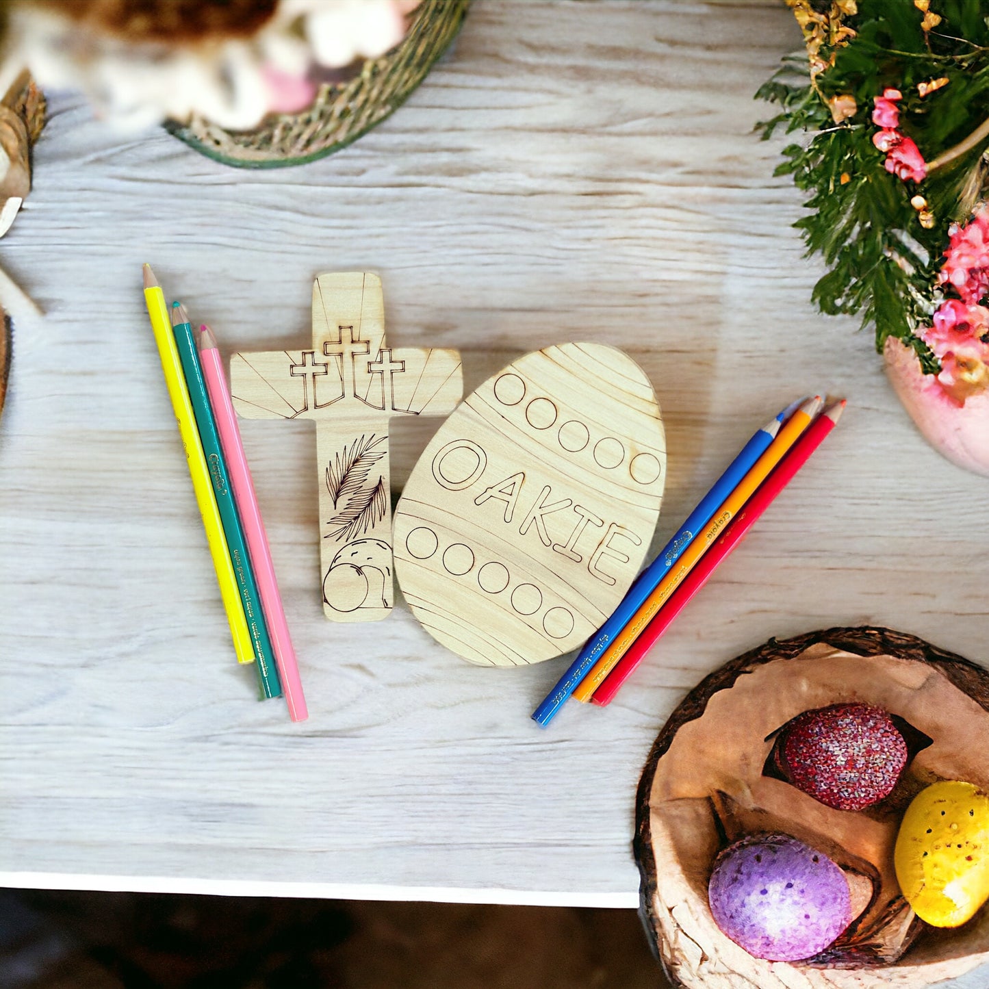 Color Easter Eggs and Crosses