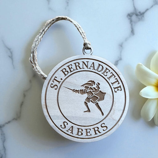 St. B Wooden Ornament