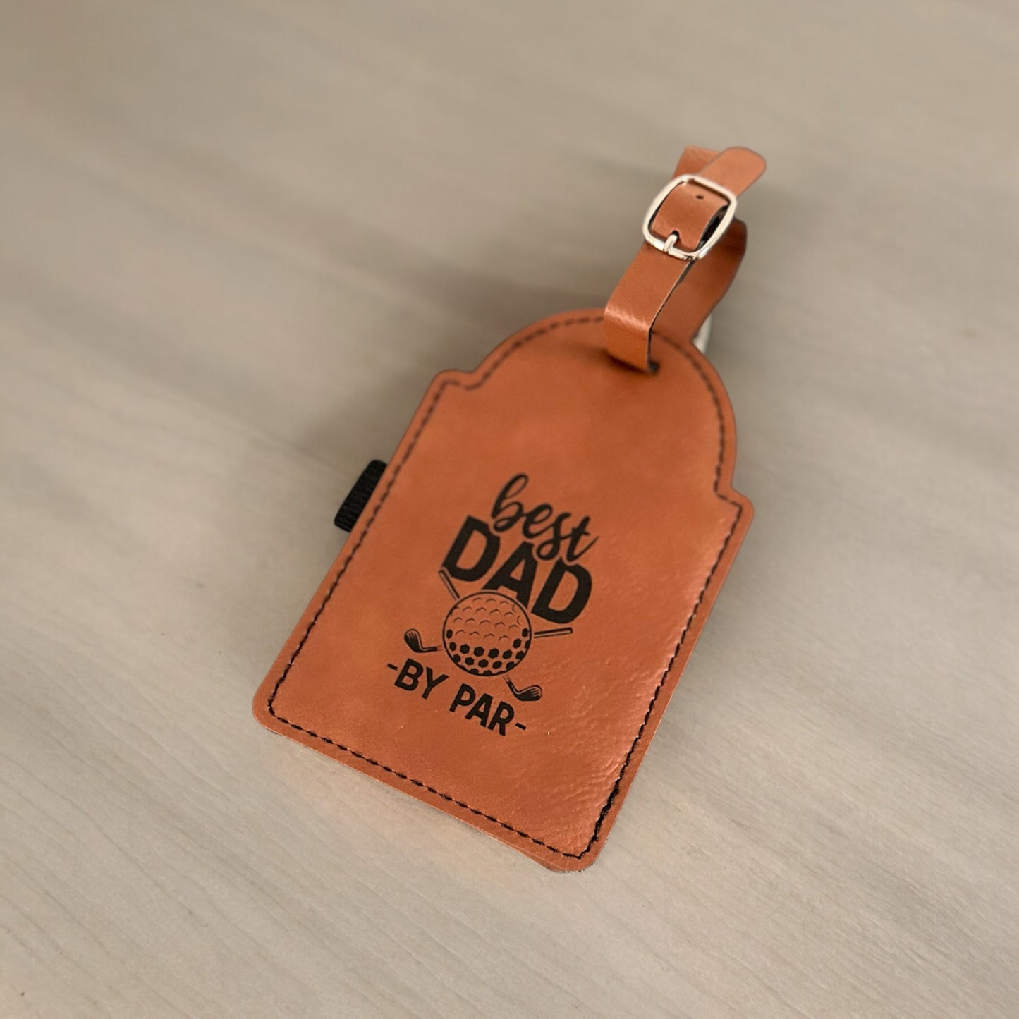 Leatherette Golf Tee Bag Tag